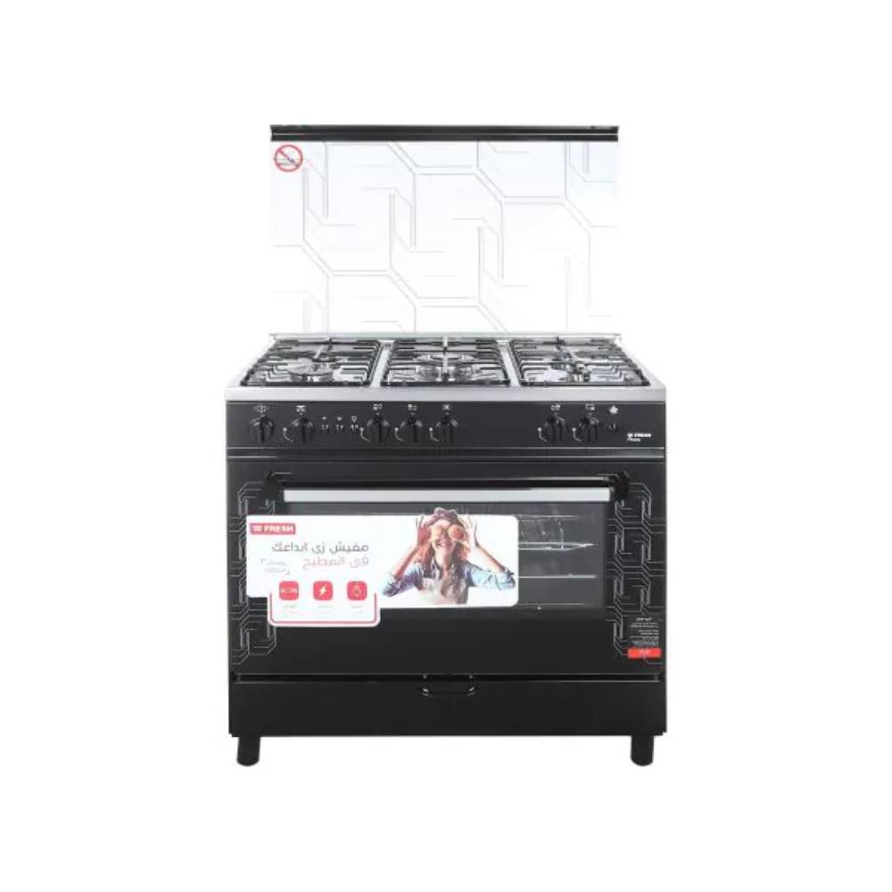 Fresh Cooker 5 Burners 90 Cm Black 17303. Fresh Cooker 5 Burners 90 Cm Black 17303.